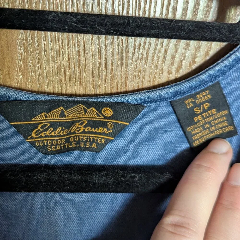 Vintage Eddie Bauer Denim Blue Dress, S - Picture 3 of 6